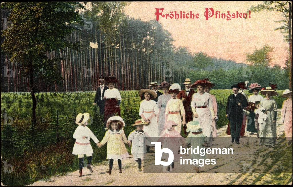 Merry Pentecost, forest walk, Sunday dresses