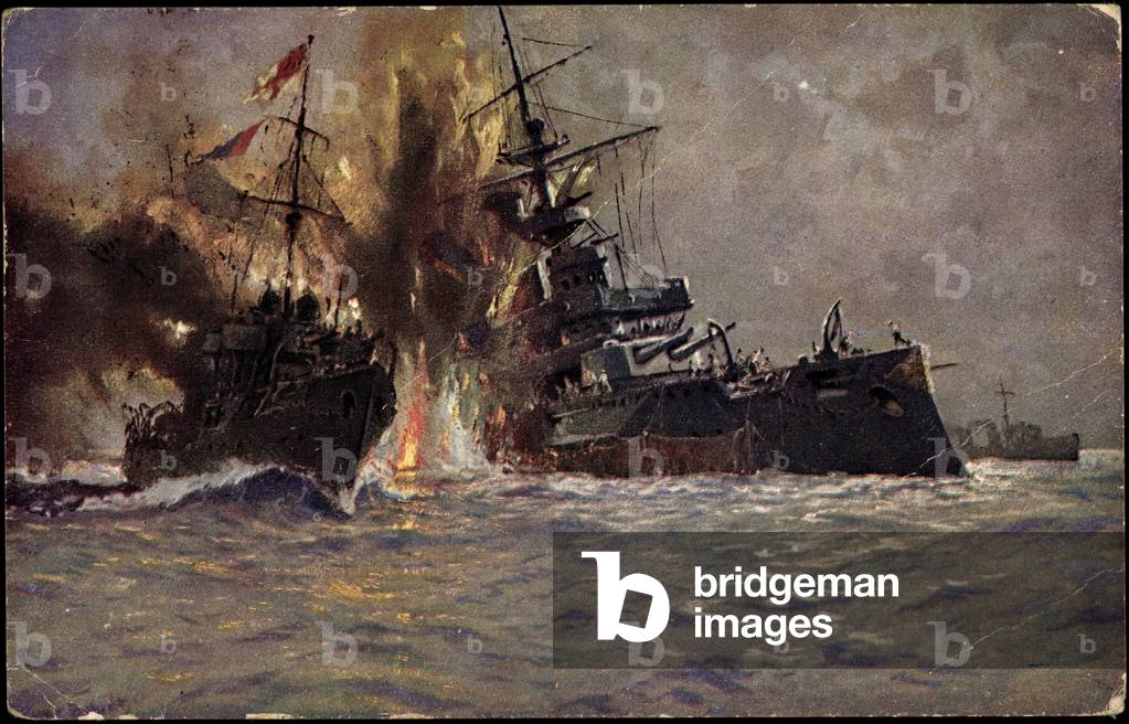 Artist Stöwer, English Warship Triumph