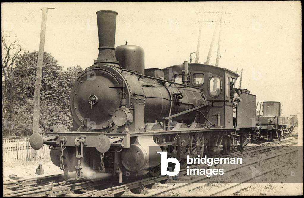 Photo German goods locomotive G3 6285, Crew