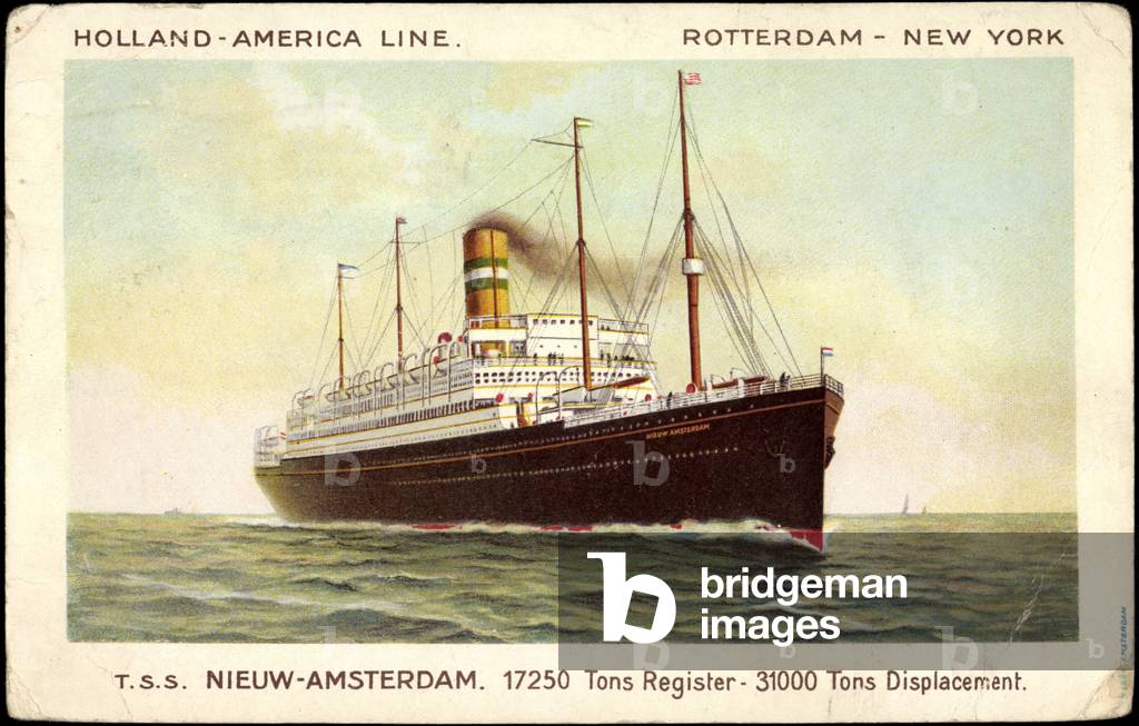 Holland America Line, T.S.S Nieuw Amsterdam, Steamer