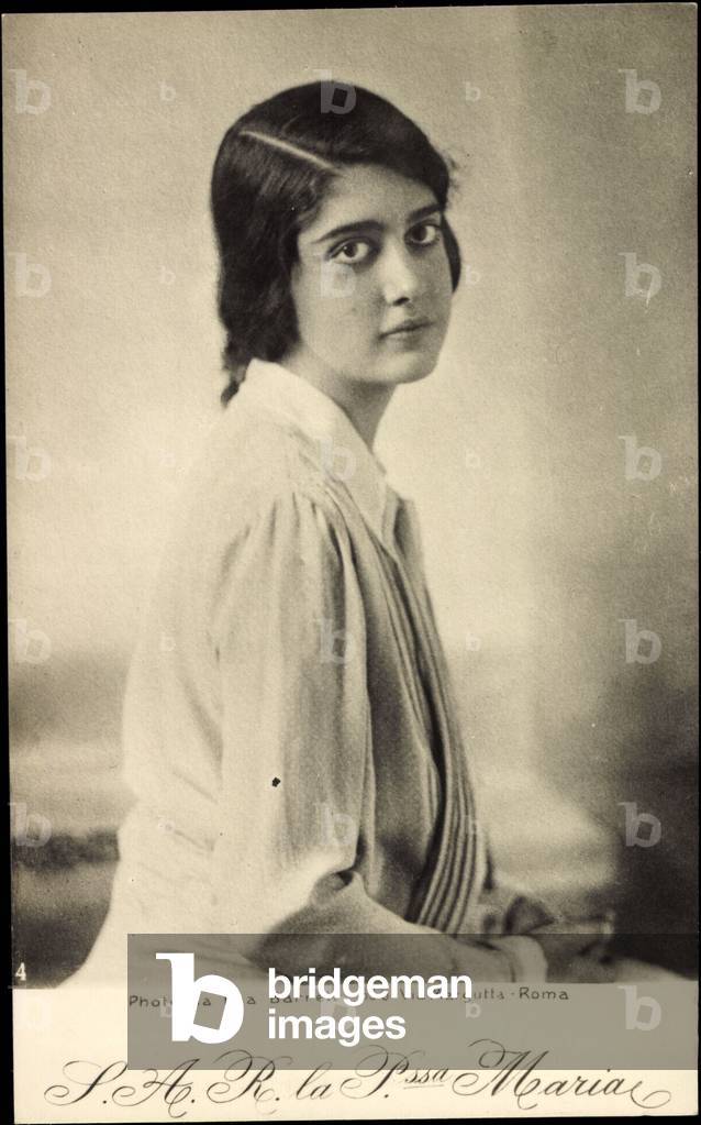 Ak Princess Maria Francesca of Italy, Portrait (b/w photo)