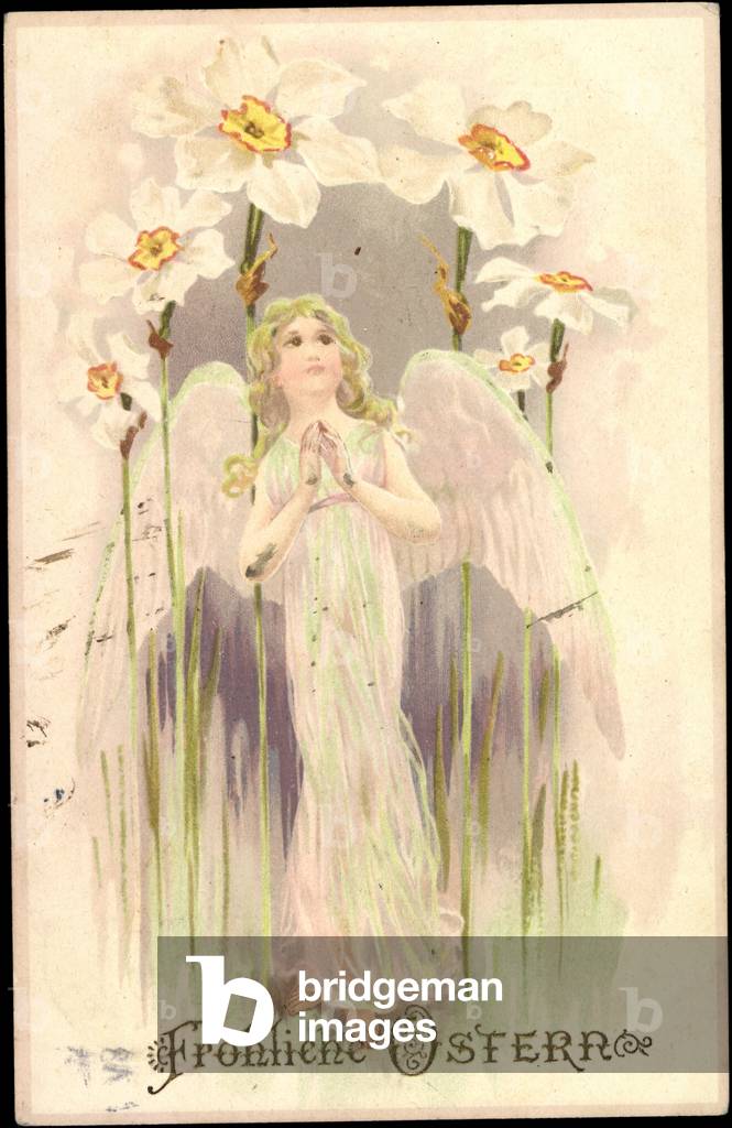 Embossing Happy Easter, Angels, Easter bells