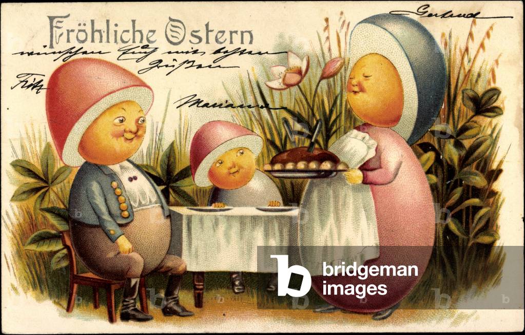 Litho Happy Easter, Easter Eggs, Feast, Humanized