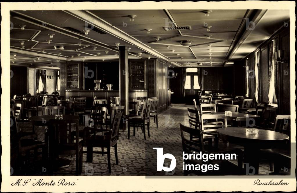 HSDG, Steamer, M.S. Monte Rosa, Smoke Salon