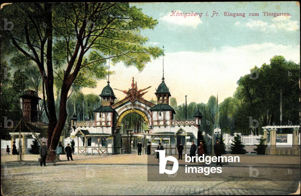 Königsberg East Prussia, entrance to the Tiergarten