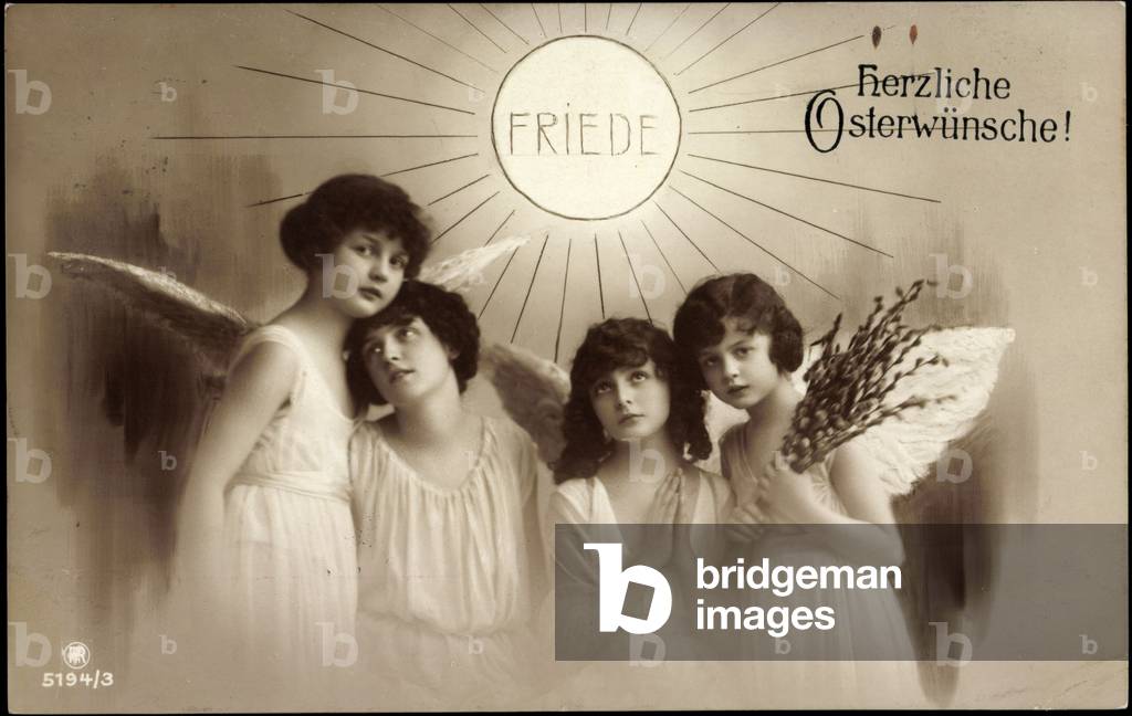 Happy Easter Wishes, Angels, Peace Wish 1916