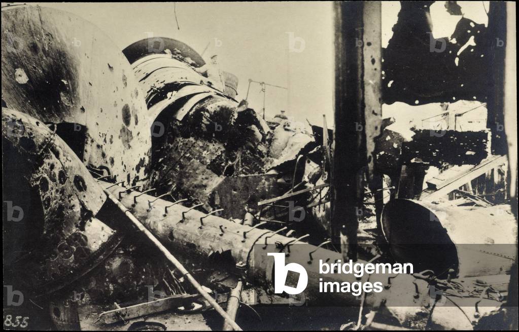 Photo aboard the destroyed M.S Vindictive, shipwreck