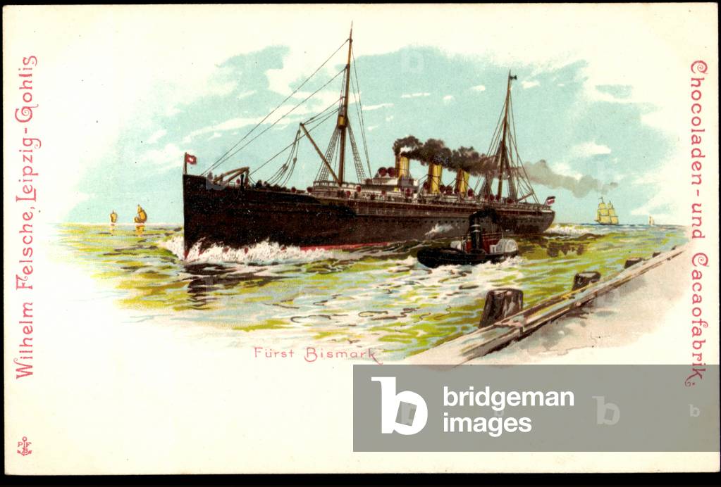 Steamer Prince Bismarck near the shore