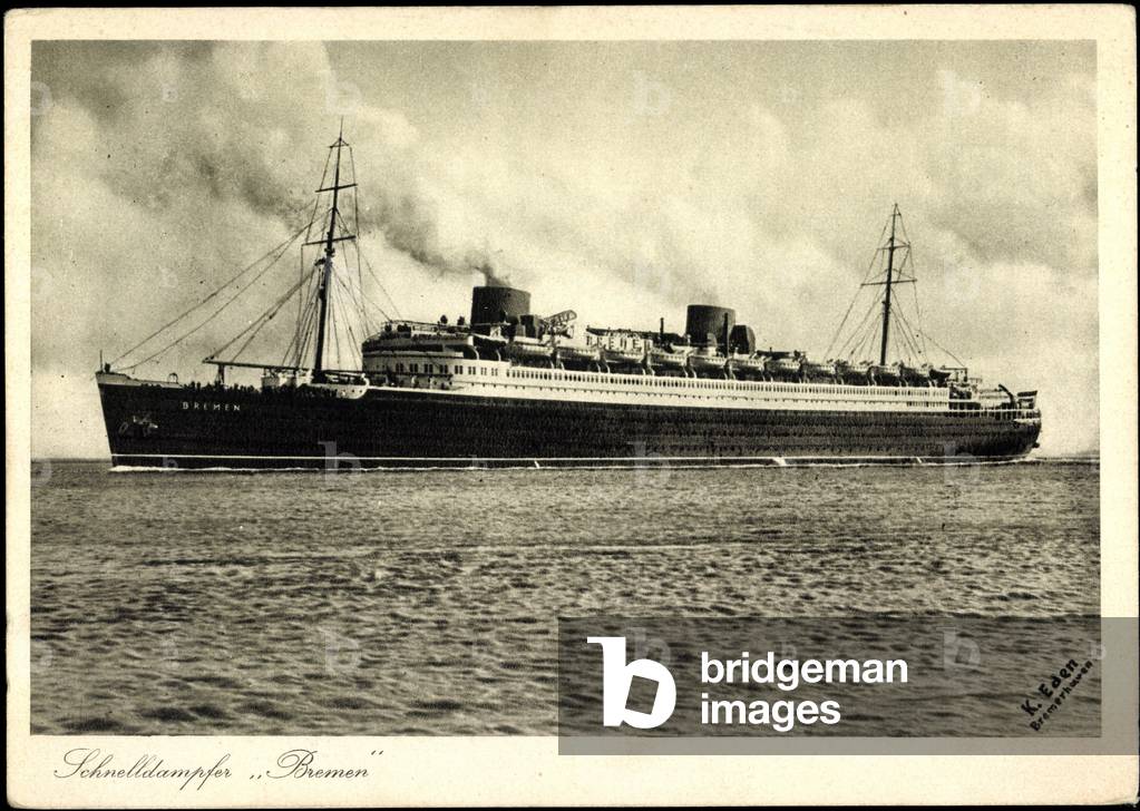 Speed steamer Bremen, North German Lloyd Bremen