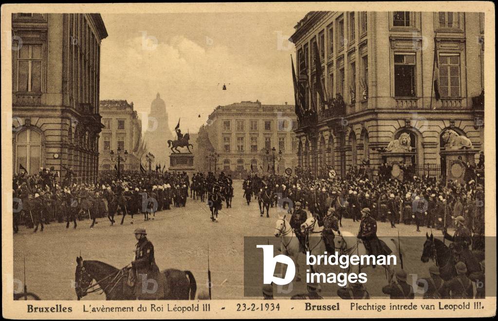 Brussels, King Leopold III, 1934, reception ceremony