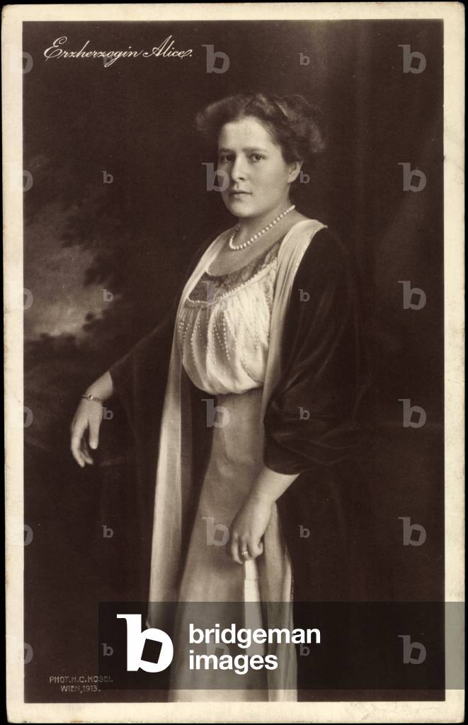 Ak Archduchess Alice of Austria, BKWI 888 195 (b/w photo)
