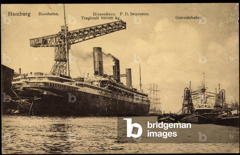 Hamburg, Rosshafen, Steamer Emperor of HAPAG