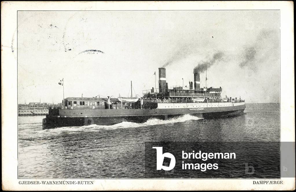 The ferry of the Gjedser Warnemünde route at sea