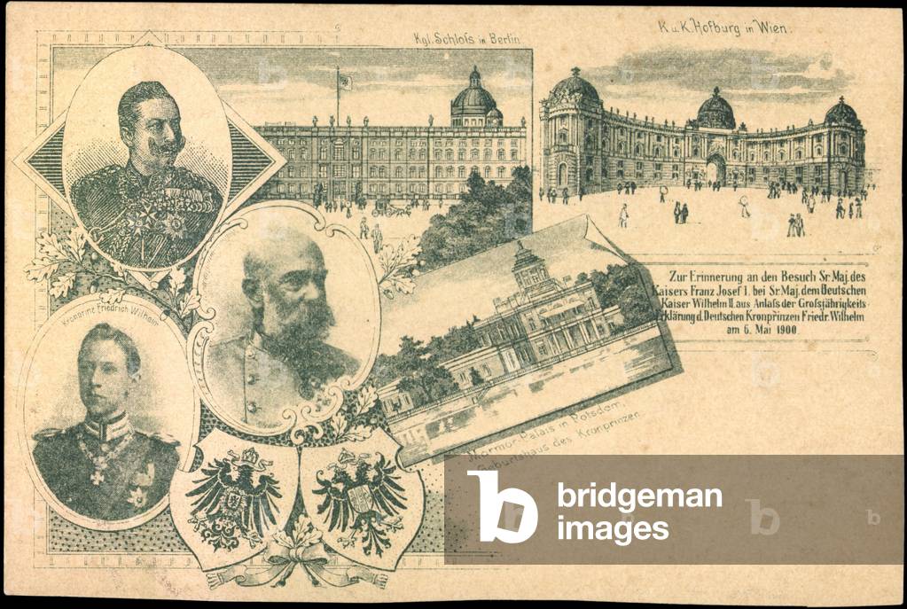 Litho Big Age Declaration Crown Prince F. Wilhelm, 1900