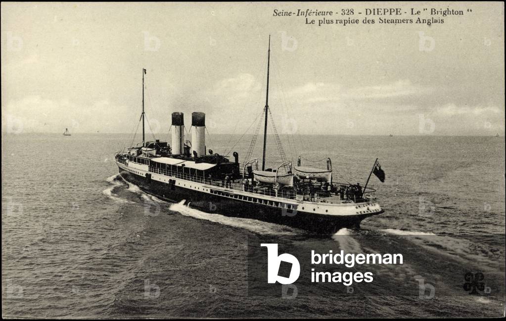Dieppe, The Brighton, Faster of the English Steamers (postcard)