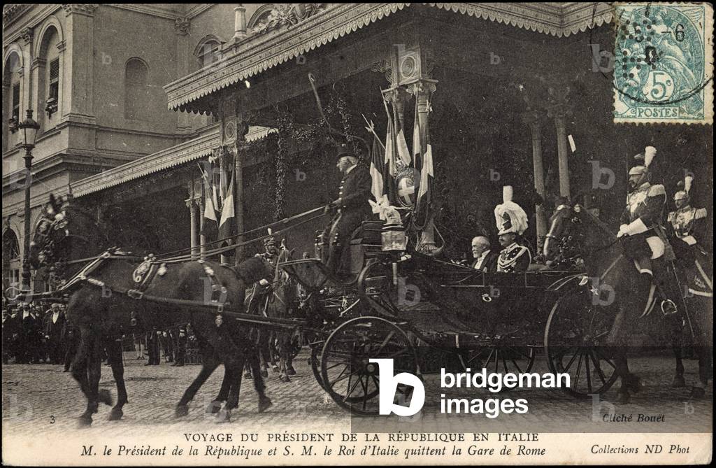 Rom, President's trip, King of Italy, leave Station
