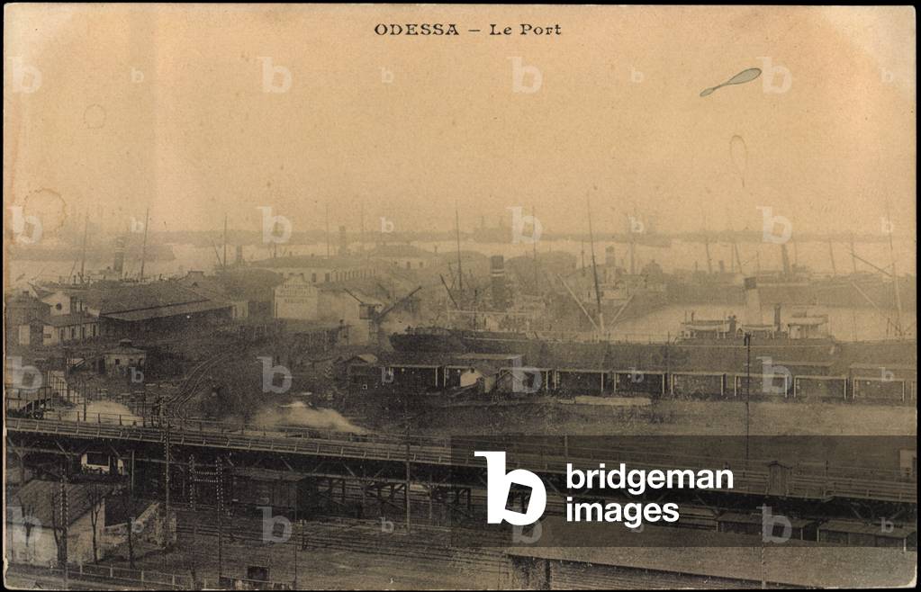 Odessa Ukraine, view of the port with ships