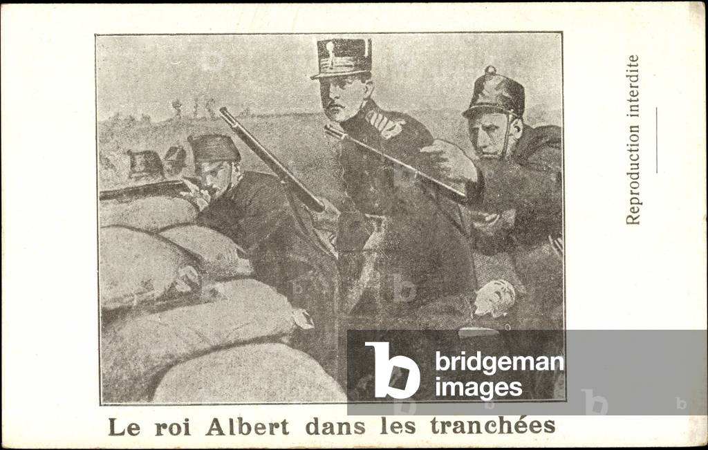 King Albert in the trenches, Schützengraben