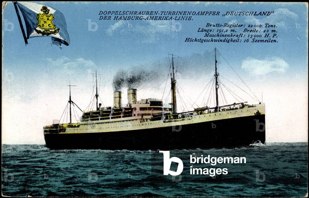 Double screws turbine steamer Germany, HAPAG