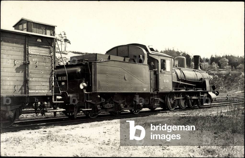 Photo German freight locomotive No. 55 455 Prussia