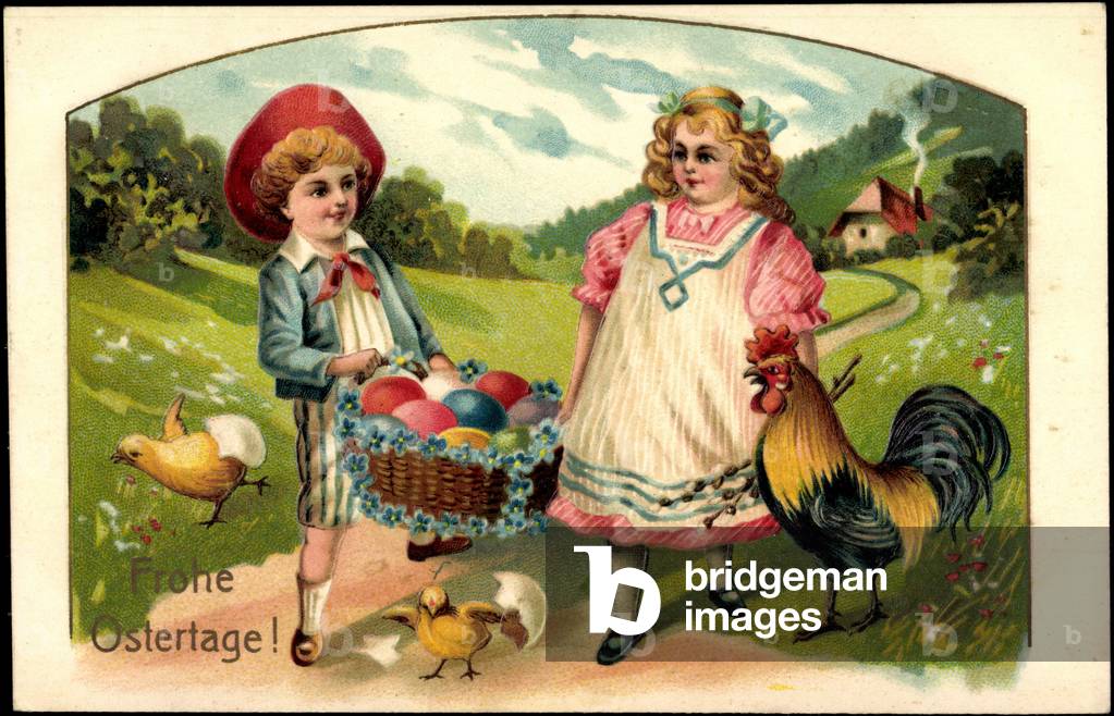 Embossing Congratulations Easter, Chicks, Easter Eggs, Couple