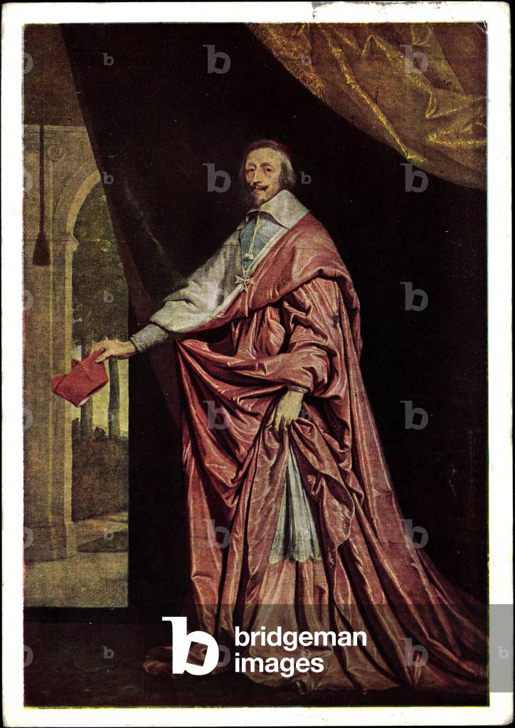 Artist Cardinal Jean de Richelieu in robe