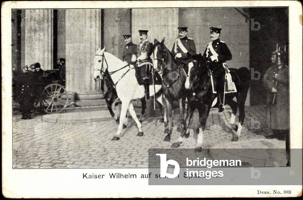 Kaiser Wilhelm II on his ride, White Horse