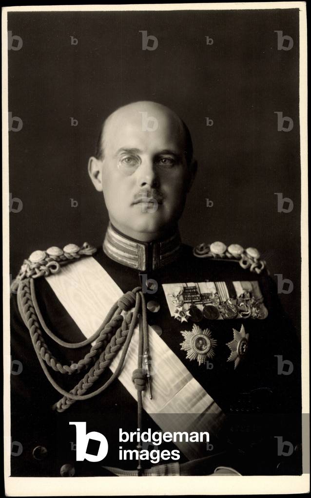 Photo Ak Privee Christoph, Greece Nobility, Uniform, Monocle (b/w photo)