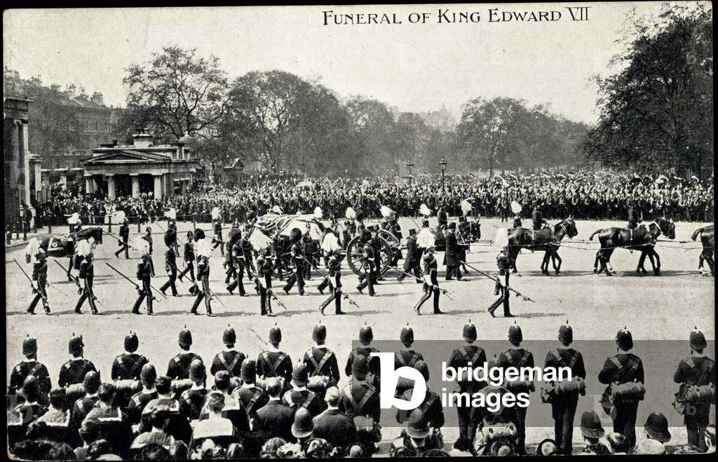 Funeral of King Edward 7, 20th May 1910,Gun Carriage