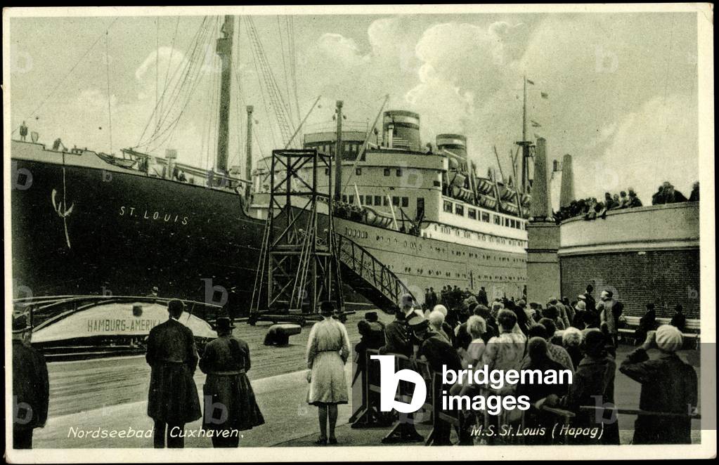 Cuxhaven, Port, M.S. St Louis, HAPAG, Steamer