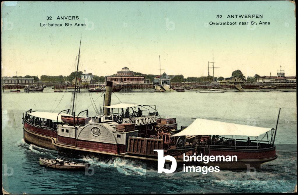 Antwerp, Le bateau Ste Anne, village, steamer