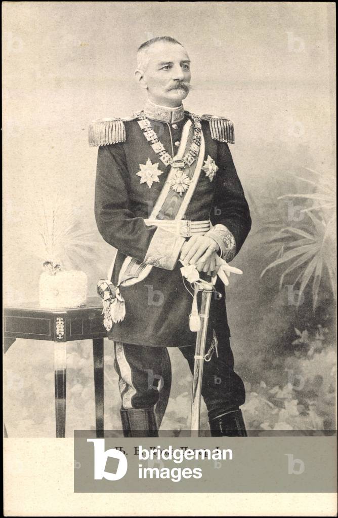 King Peter I of Serbia and Croatia with sabre
