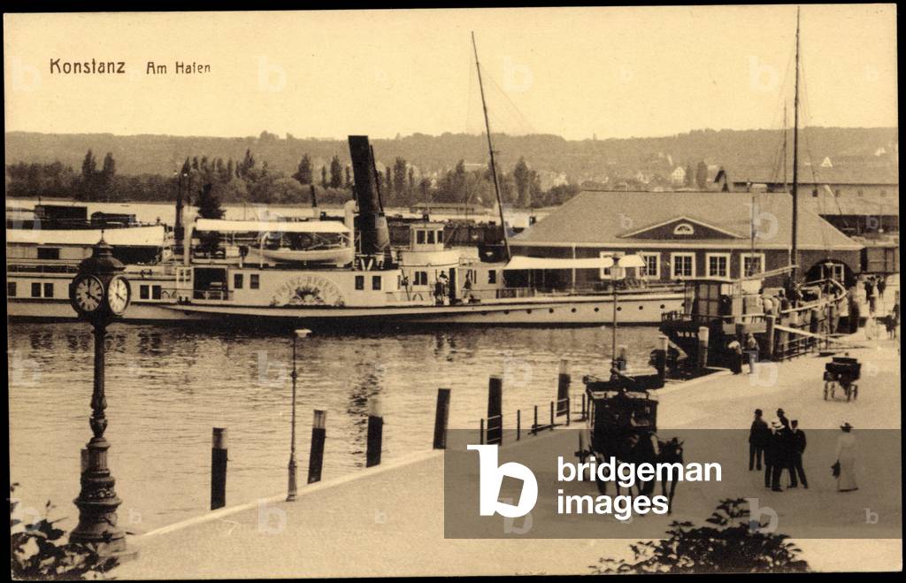 Constance on Lake Constance, steamer Prince Regent, harbour