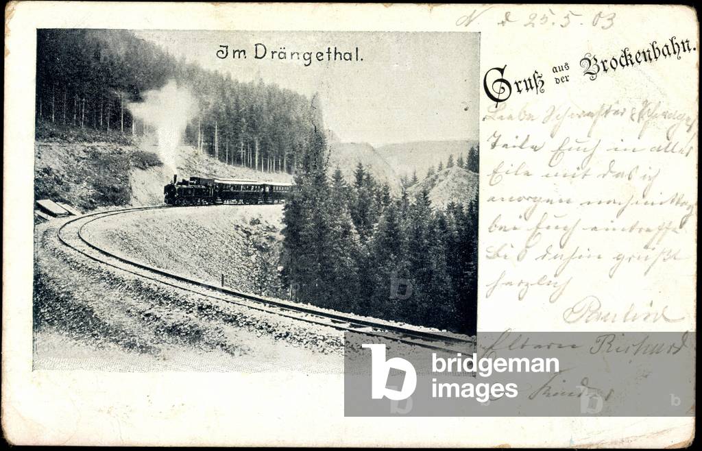 Brockenbahn in the Drusgethal, locomotive in turn