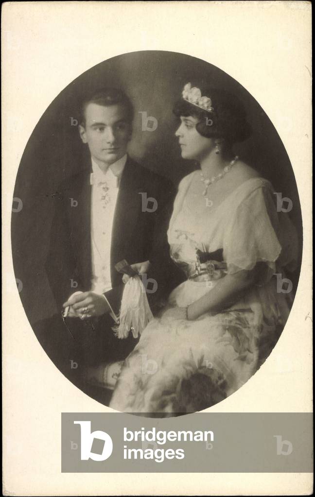 Mount Ak Margarete and Raphael Rainer von Thurn and Taxis (b/w photo)