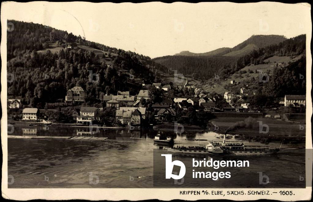 Nativity scenes Elbe Bad Schandau, steamer Rathen