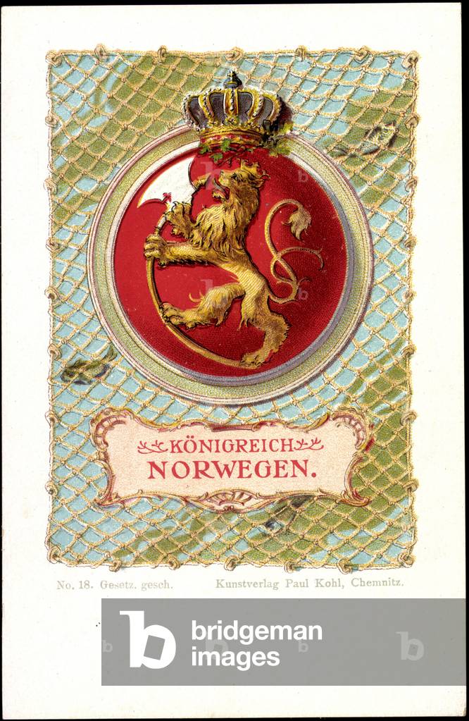 Coat of arms Kingdom of Norway, Lion with Helbard