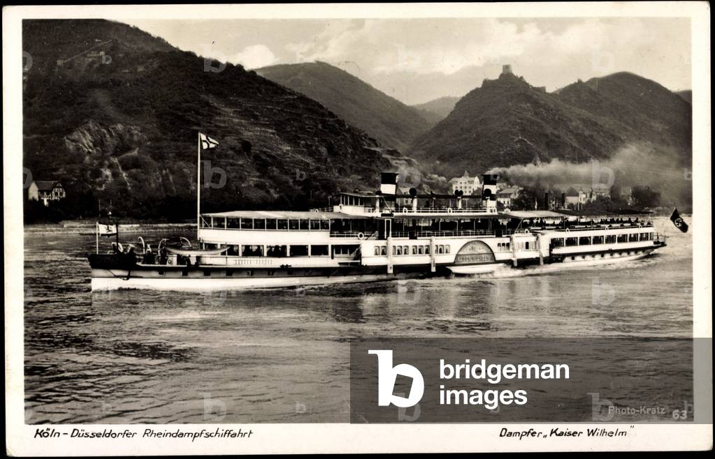 River Rhine, steamer Kaiser Wilhelm