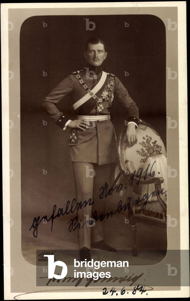 Ak S.K.H. Prince Henry of Bavaria in uniform with breast star (b/w photo)