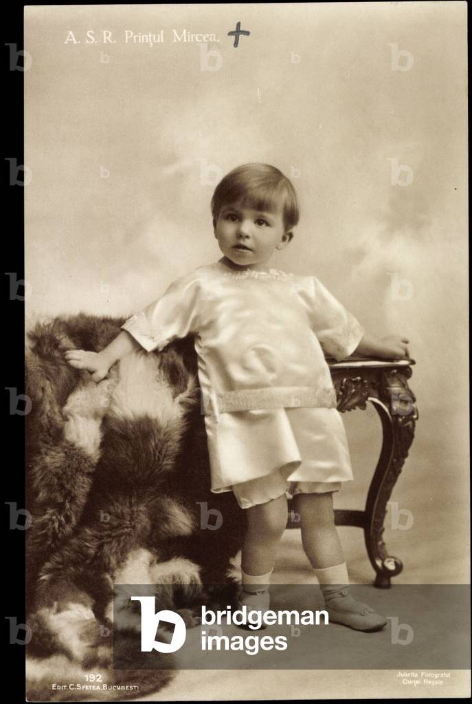 Ak His Royal Highness, Prince of Romania, Prince of Hohenzollern Mircea (b/w photo)