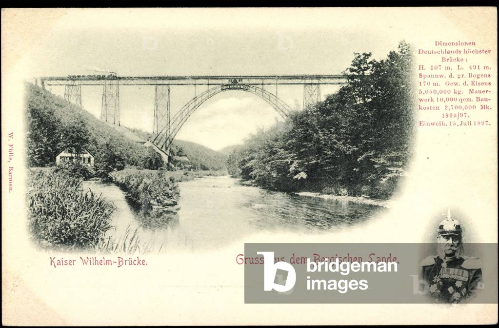 View of the Kaiser Wilhelm Bridge, Bergisches Land
