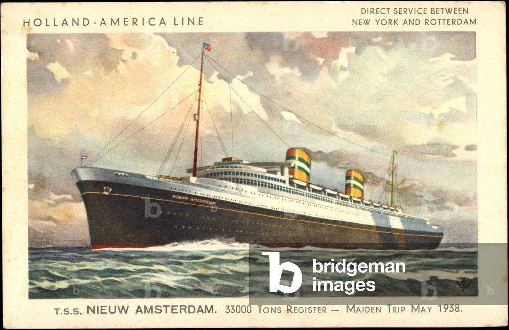 Artist HAPAG, T.S.S. Nieuw Amsterdam, Steamer