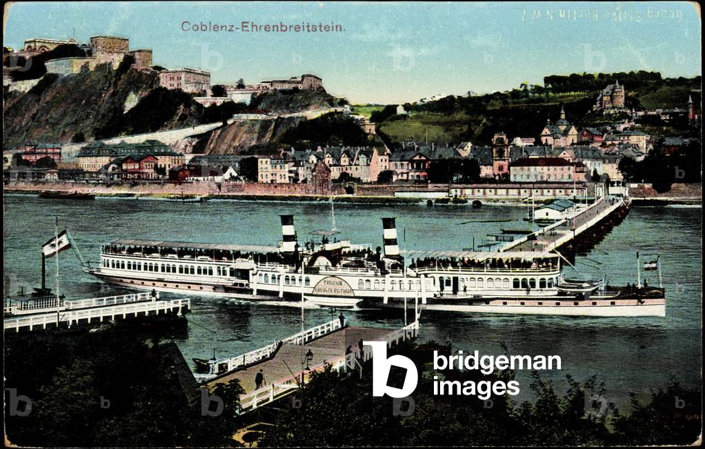 Koblenz Ehrenbreitstein, village with steamer station