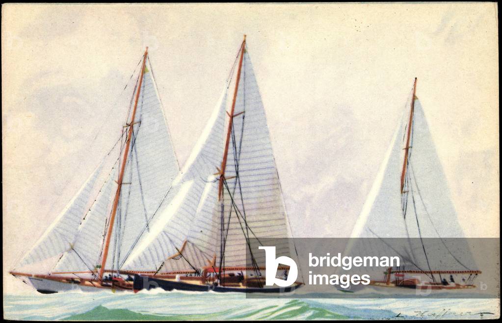 Artist Haffner, L., Sailboats, Yachts