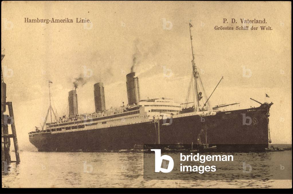 Ship Fatherland of the Hapag, Largest Ship in the World