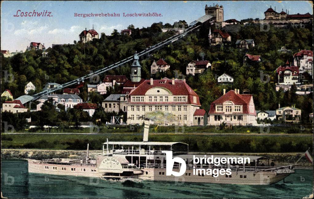 Dresden Loschwitz, steamer Karlovy Vary, Bergschwebebahn