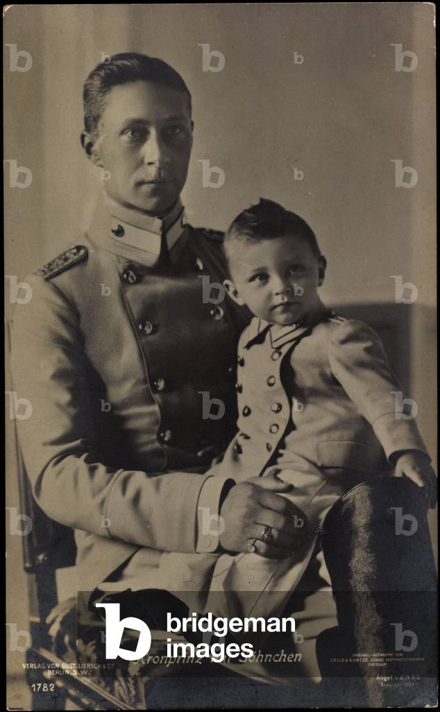 Crown Prince Wilhelm with Sons in Uniform