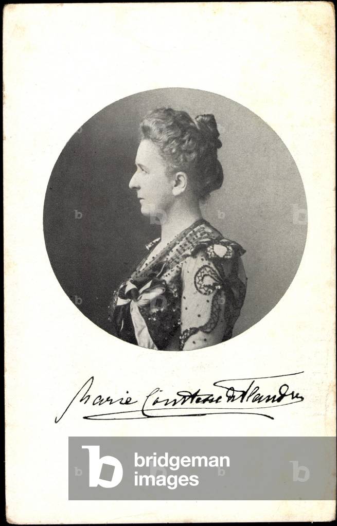 Ak Marie Countess of Flanders, Marie de Hohenzollern Sigmaringen (b/w photo)