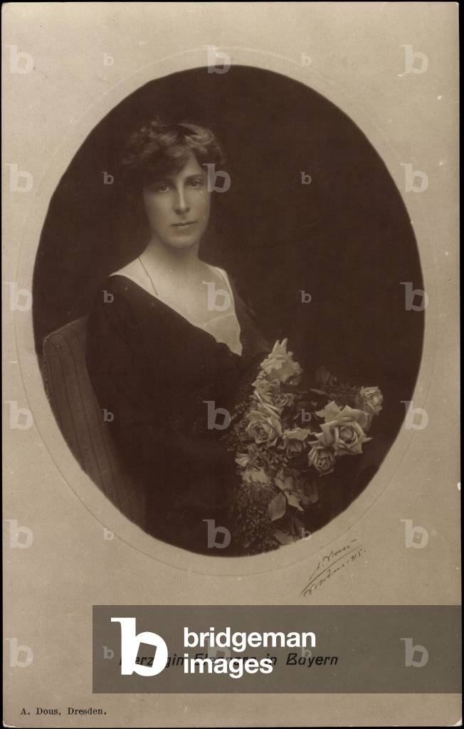Mount Ak Duchess Eleonore of Bavaria, Rosenstrauß (b/w photo)
