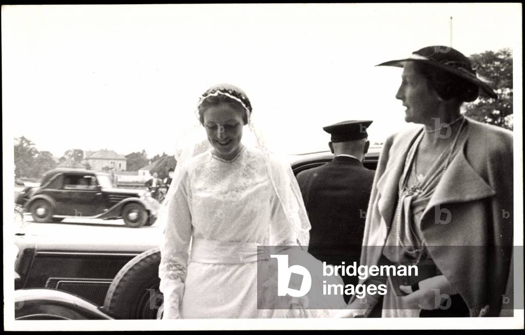 Photo Ak Princess Maria of Bavaria, Wedding Dress (b/w photo)